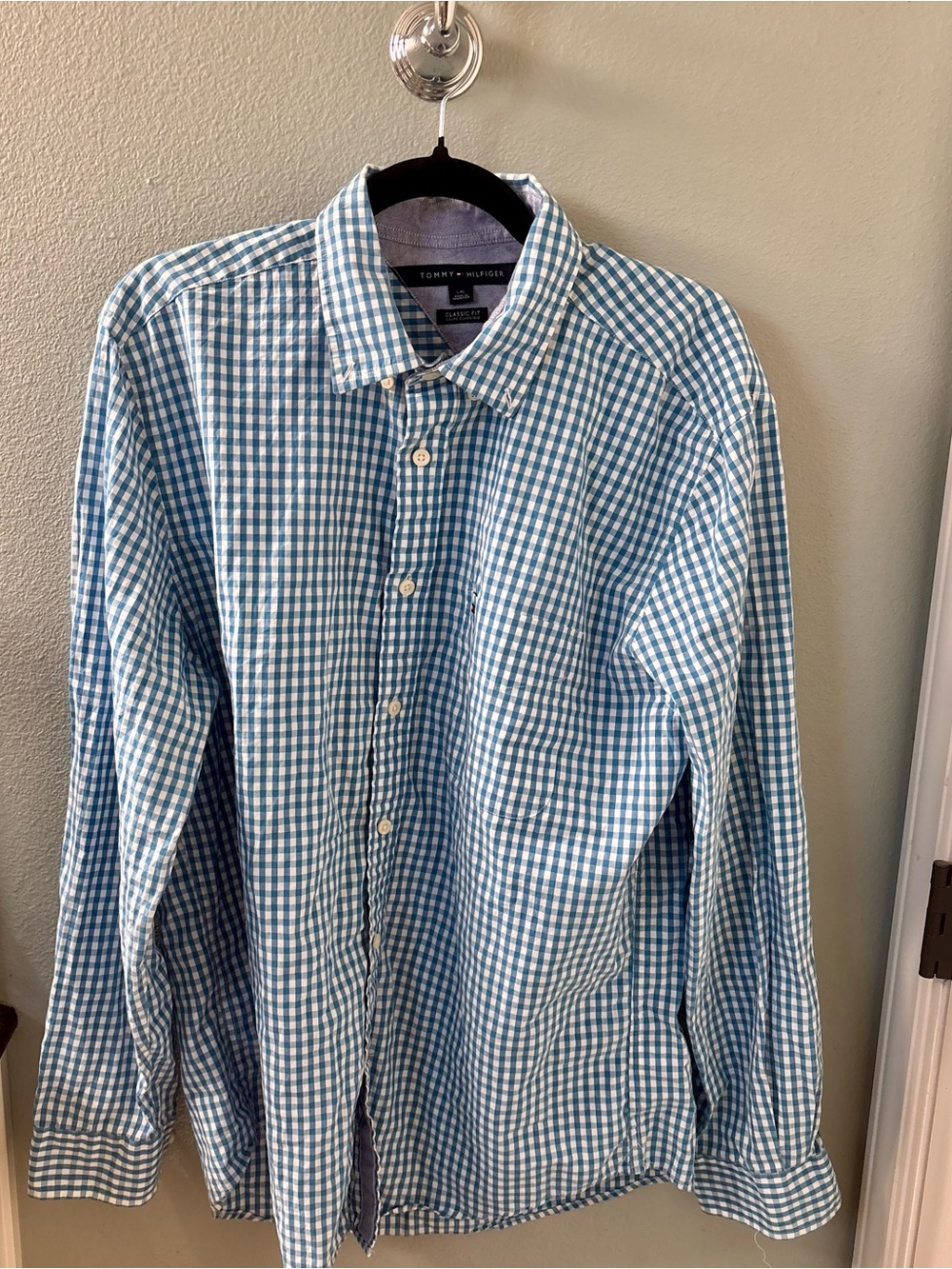 Tommy Hilfiger Men’s Blue Long Sleeve Button Down